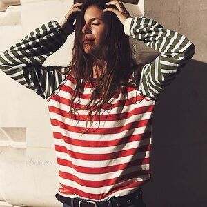 NEW Free People Sawyer Stripe Tee